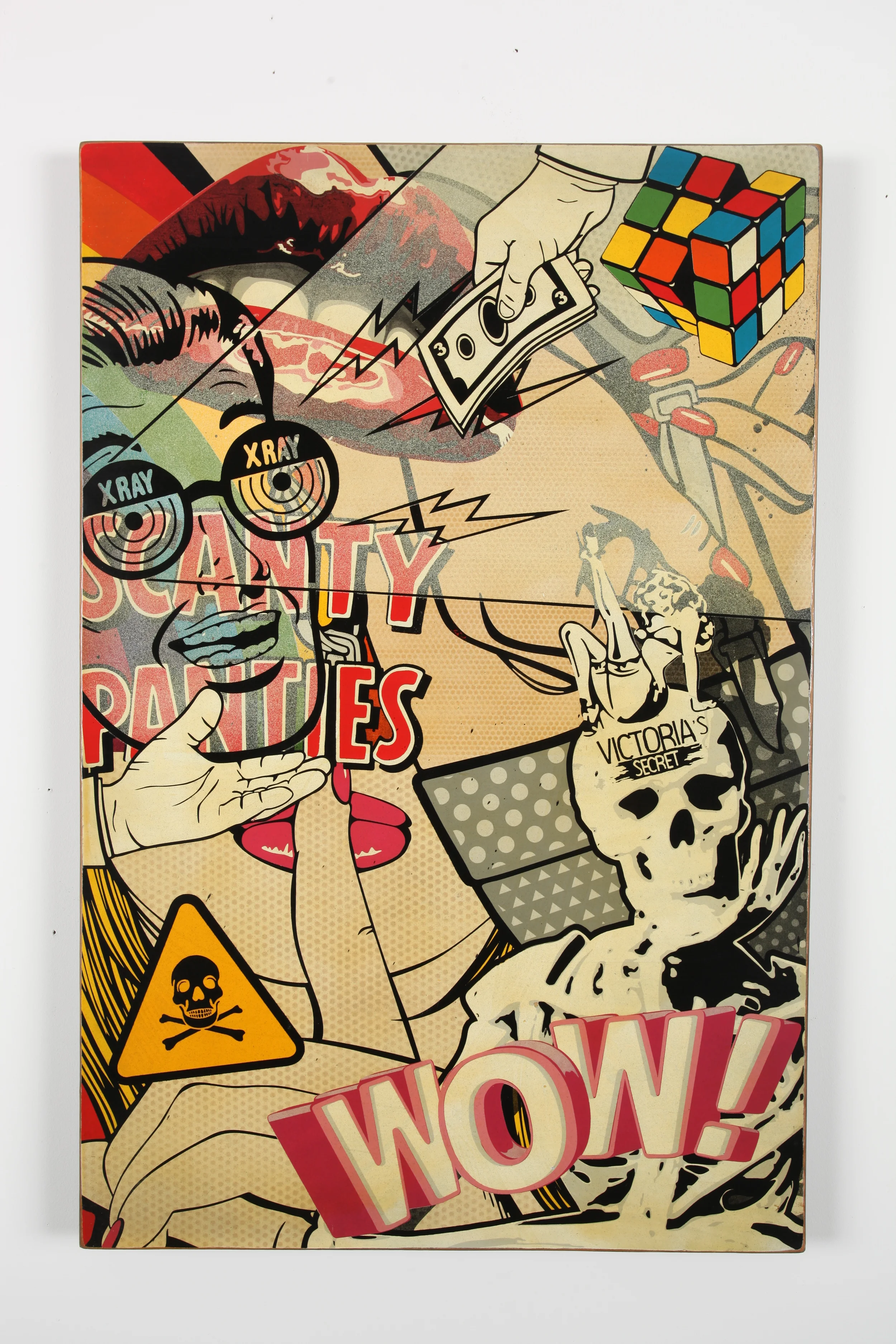 XXXRAY 32” x 48” x 2" Aerosol on Framed Birch Wood Panel Edition of 3 $1800