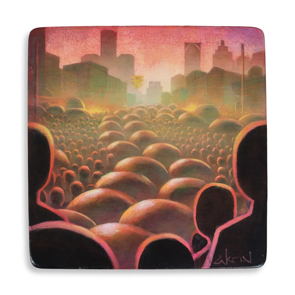 Expect Delays 12" x 12" Acrylic on Panel $450