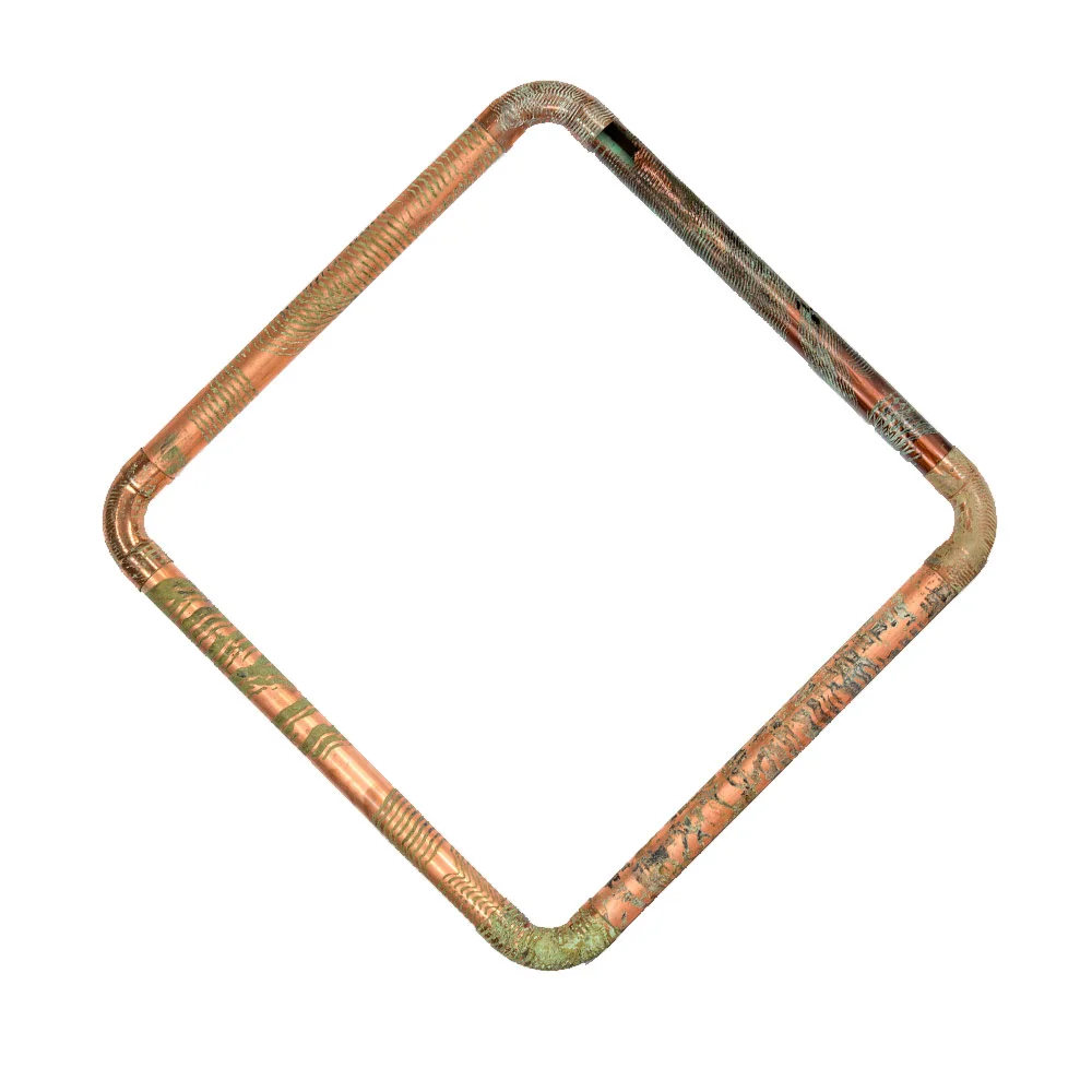 Negative Space 25.5" x 25.5" Copper Pipe Manually Etched with Acid $5,500
