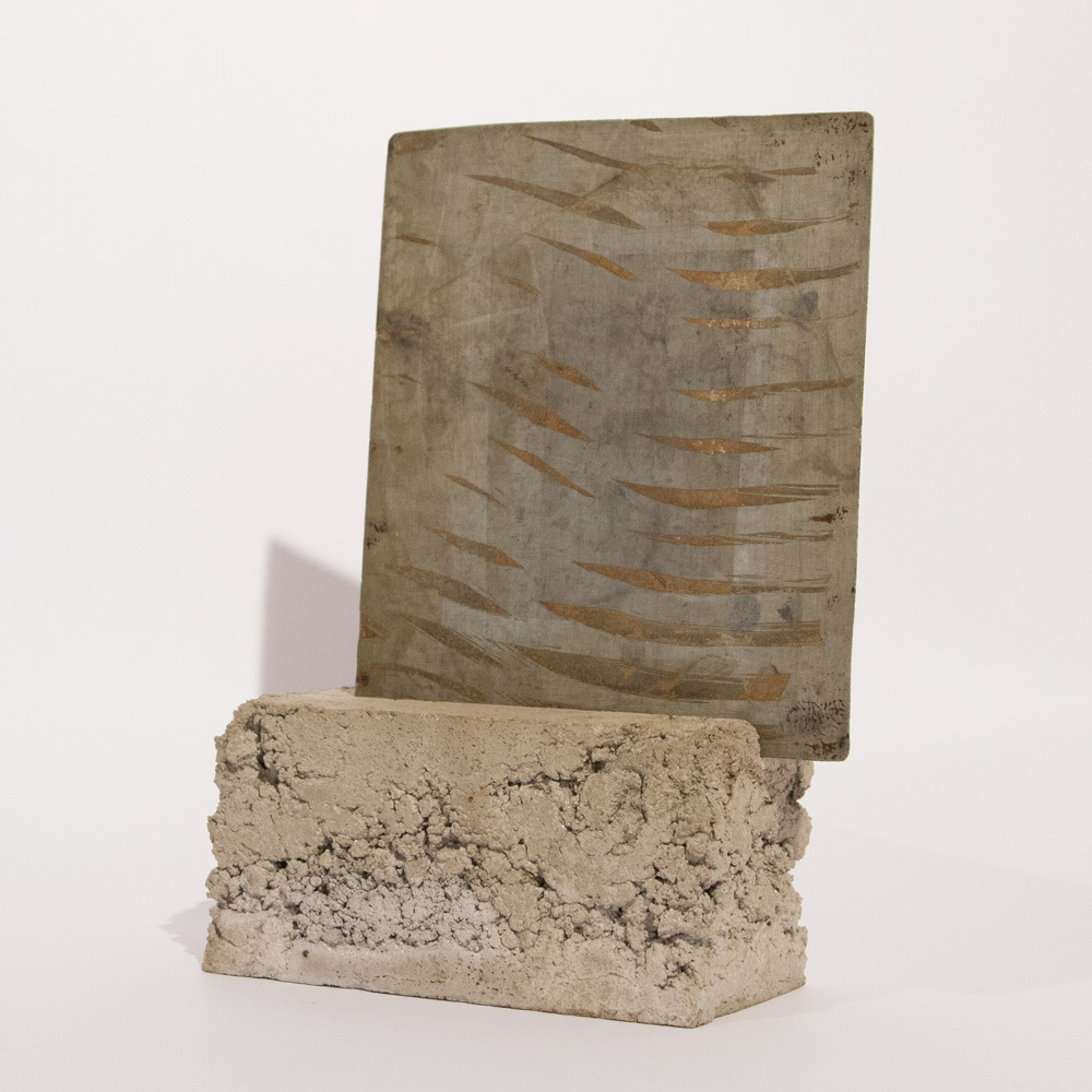 74-b Series 9" x 13" x 4" Acid on Zinc Plate with Concrete Mount $1,700