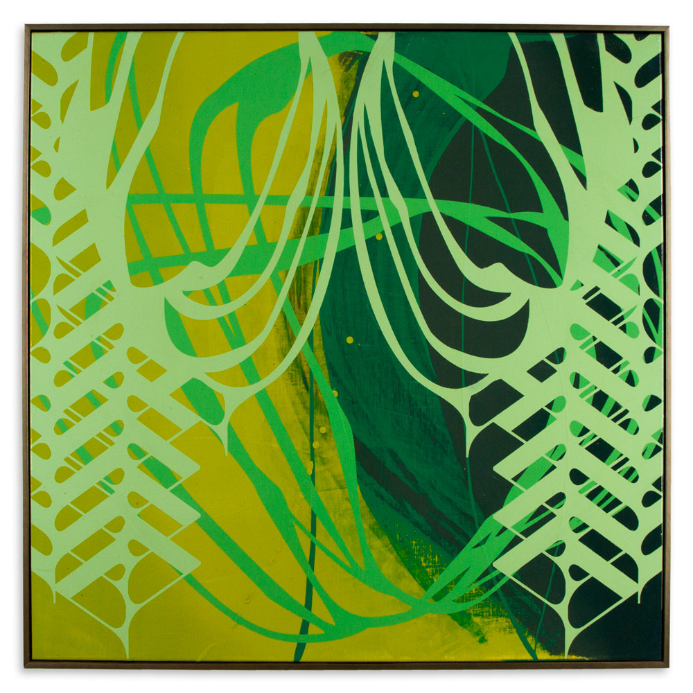 Chandelier 51 36" x 36" Spray Paint on Linen $2,000