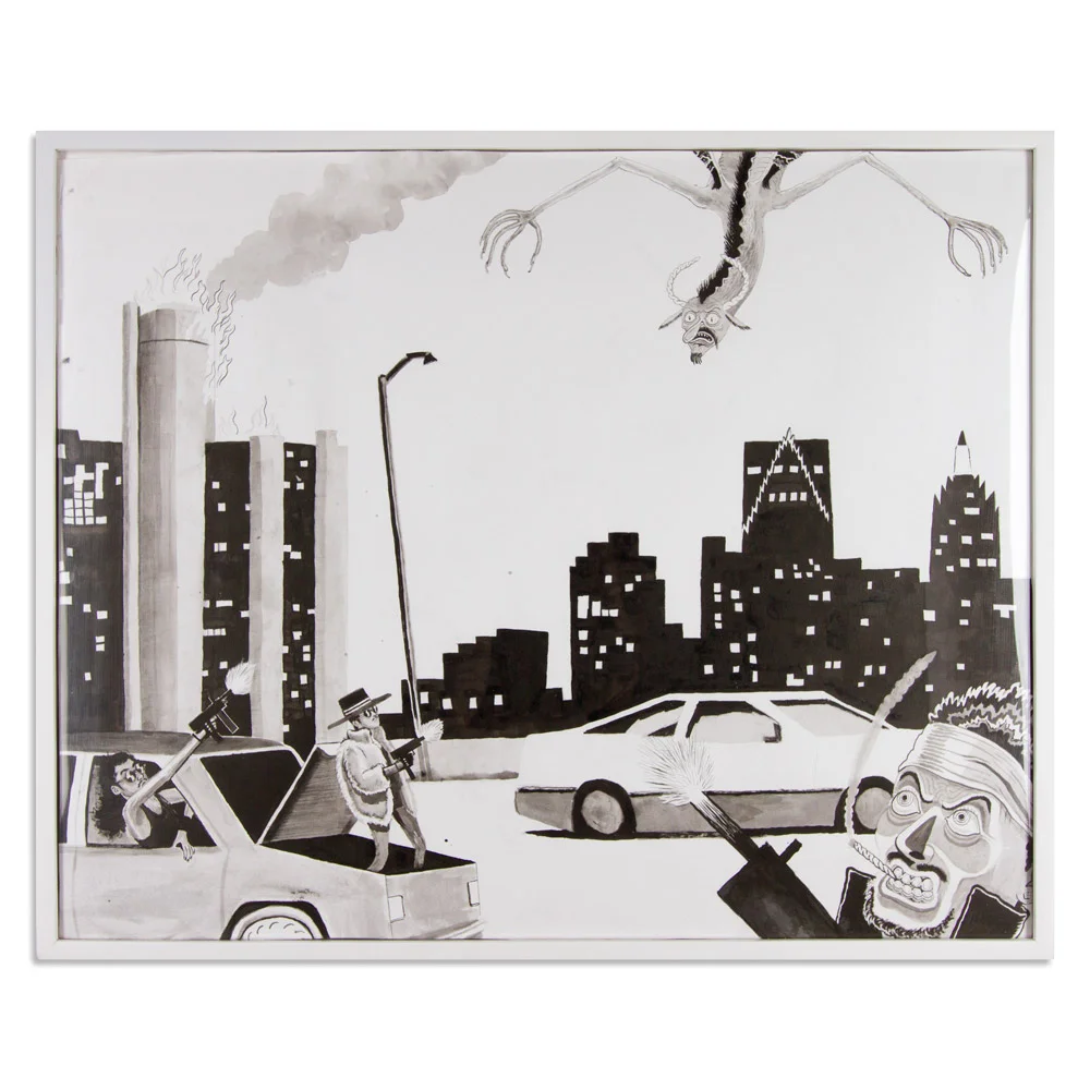 Home Court Advantage 21" x 27" Ink on paper $850