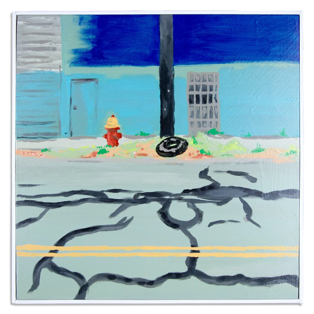 Reality 18.5" x 18.5" Acrylic Latex and Gouache on Canvas $500