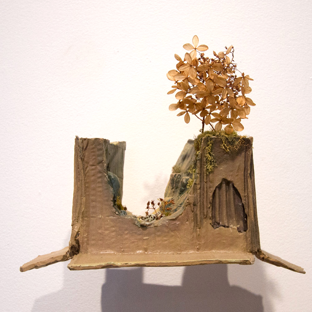 Valley of Bones 9" x 10" x 7" Cast Resin, Carpet Fiber, Paint, Plant Material $1,200