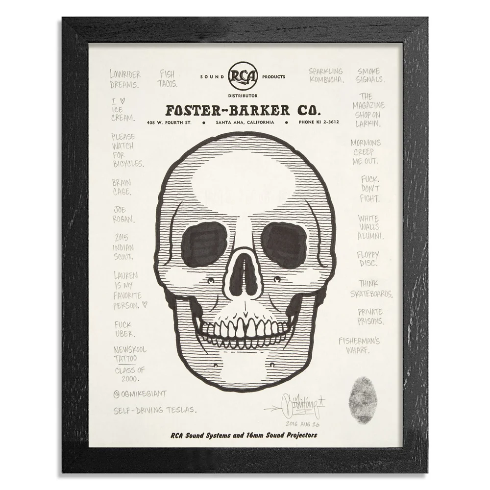 Foster Baker Co. 8.5" x 11" Ink and Graphite on Paper SOLD