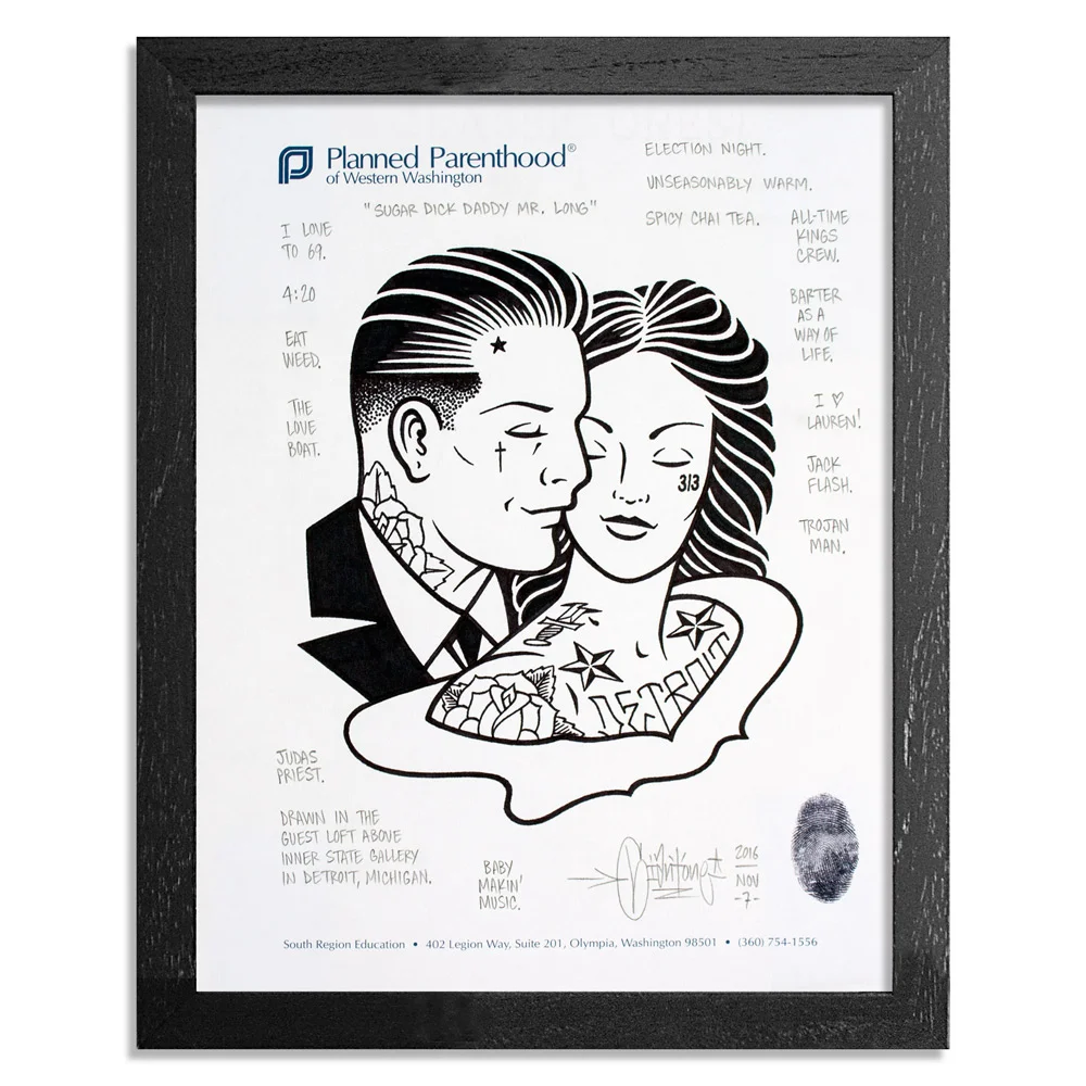 Planned Parenthood of Western Washington 8.5" x 11" Ink and Graphite on Paper SOLD