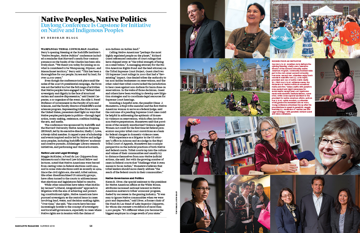 This issue featured a multi-page special section (above and below) covering a series of events and initiatives around native and indigenous peoples.