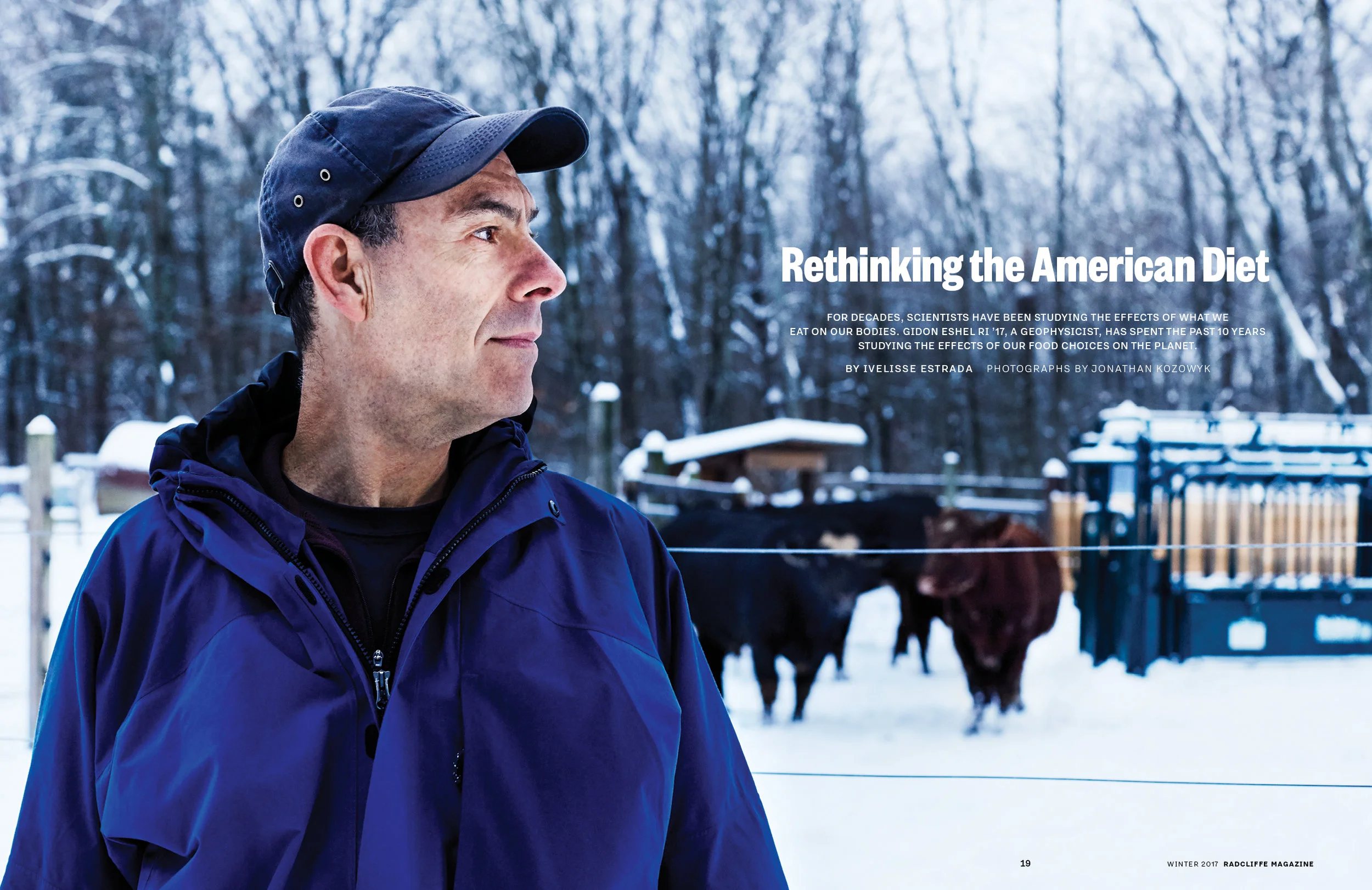 Feature story on geophysicist Gideon Eshel. Photography by Jonathan Kozowyk