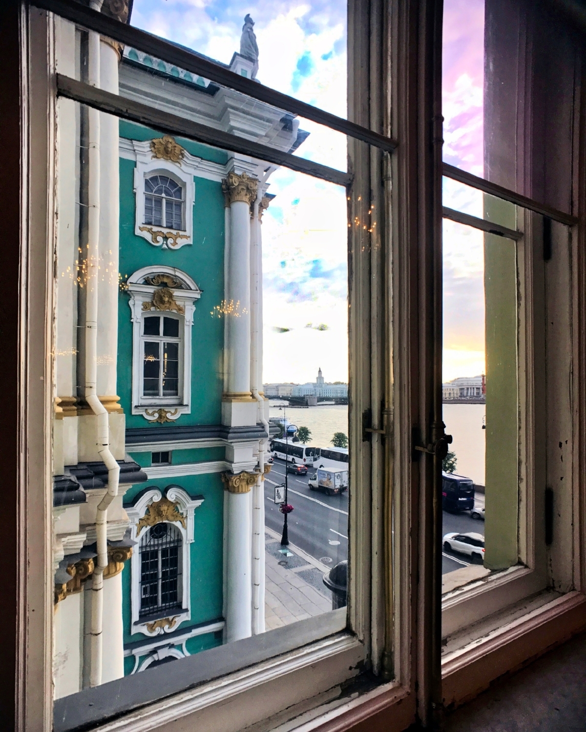A view of the Neva River outside the Winter Palace
