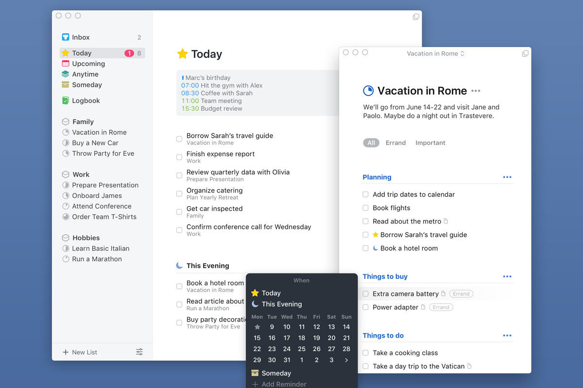 Things 3 interface