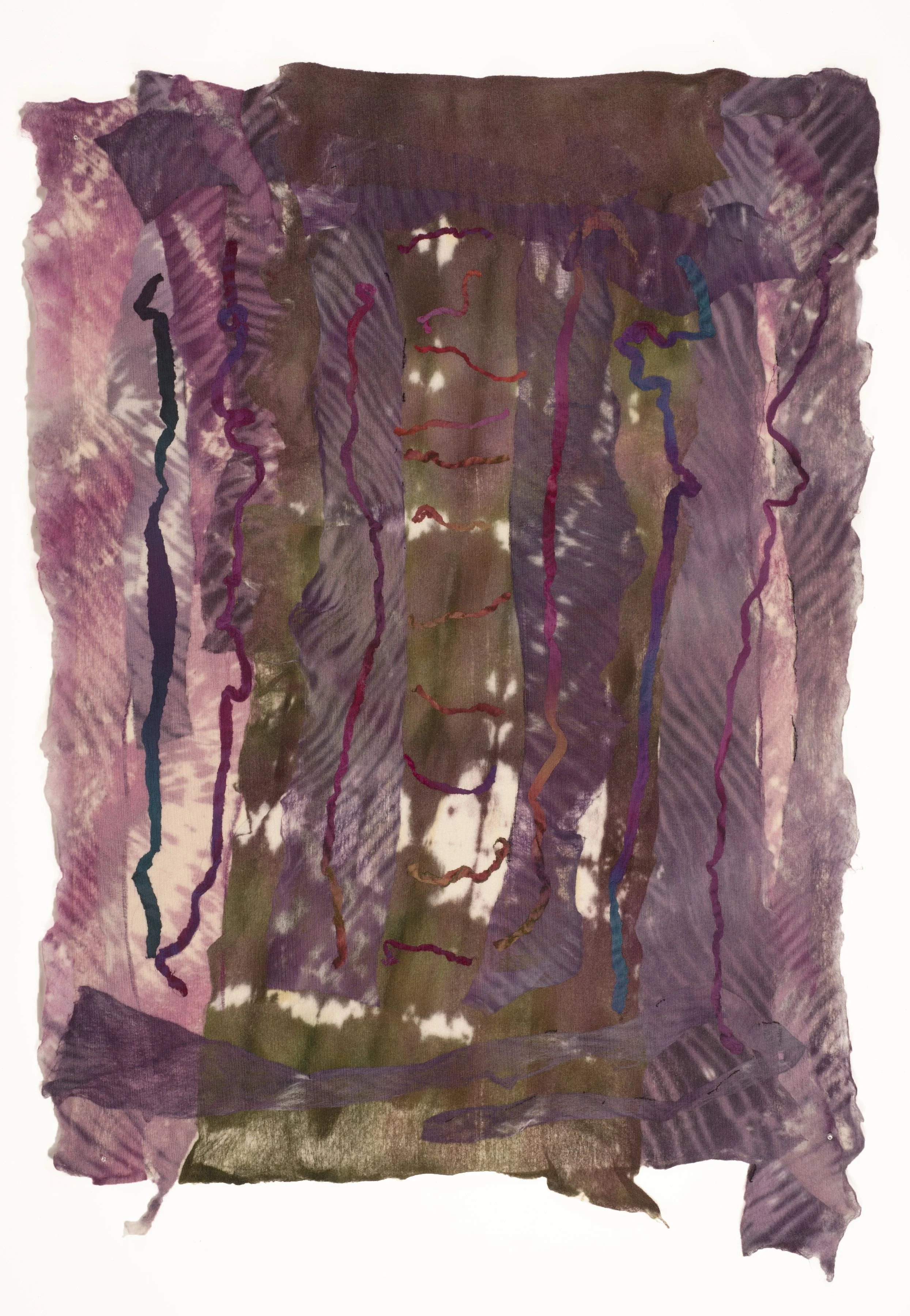 Felted shibori merino 4' x 6'