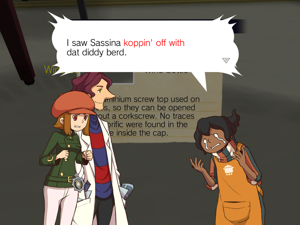 A not unrepresentative sample of the games use of accents 
