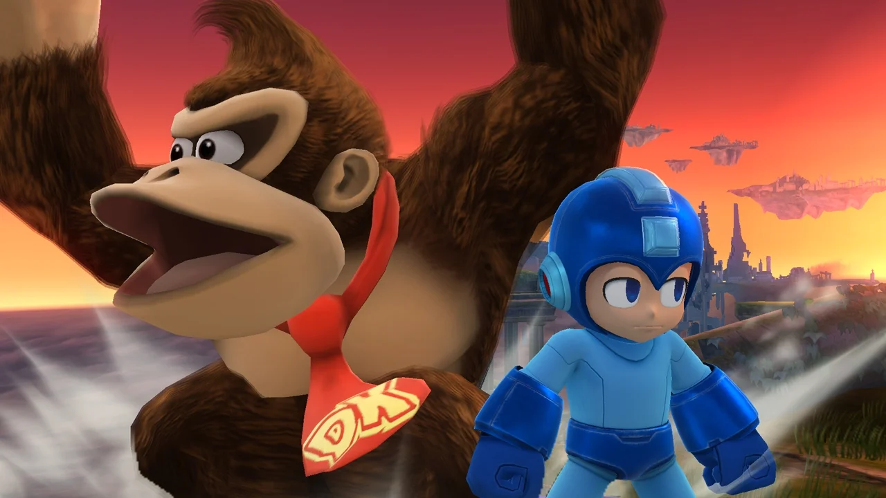 Wherein Megaman is Sakurai, and DK is the fans.