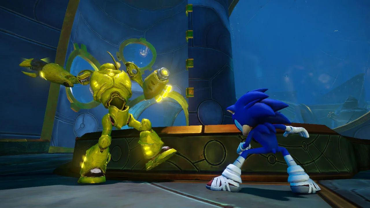 Bland enemy design? Check. Weird lighting? Check. Awful character model? Check. Weird, muddy floor textures? Cheeeeeeeeeeeck.