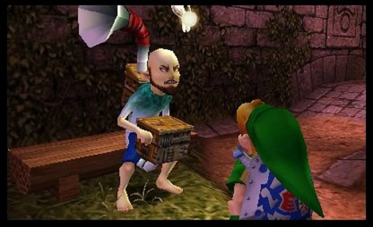 This guy's back story is that he stole a mask from his boss once, but his boss was a dog. Majora's Mask is GREAT.