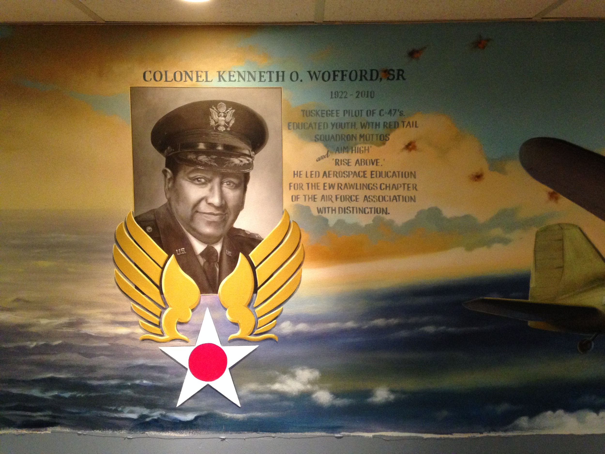 The AFA chose to memorialize Col. Ken Wofford, a Tuskegee Airman and member of the Rawlings AFA.