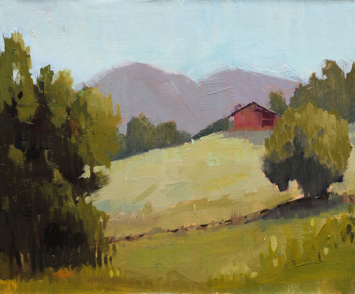  Plein air, Steamboat Springs, CO  Oil on panel  8x10 