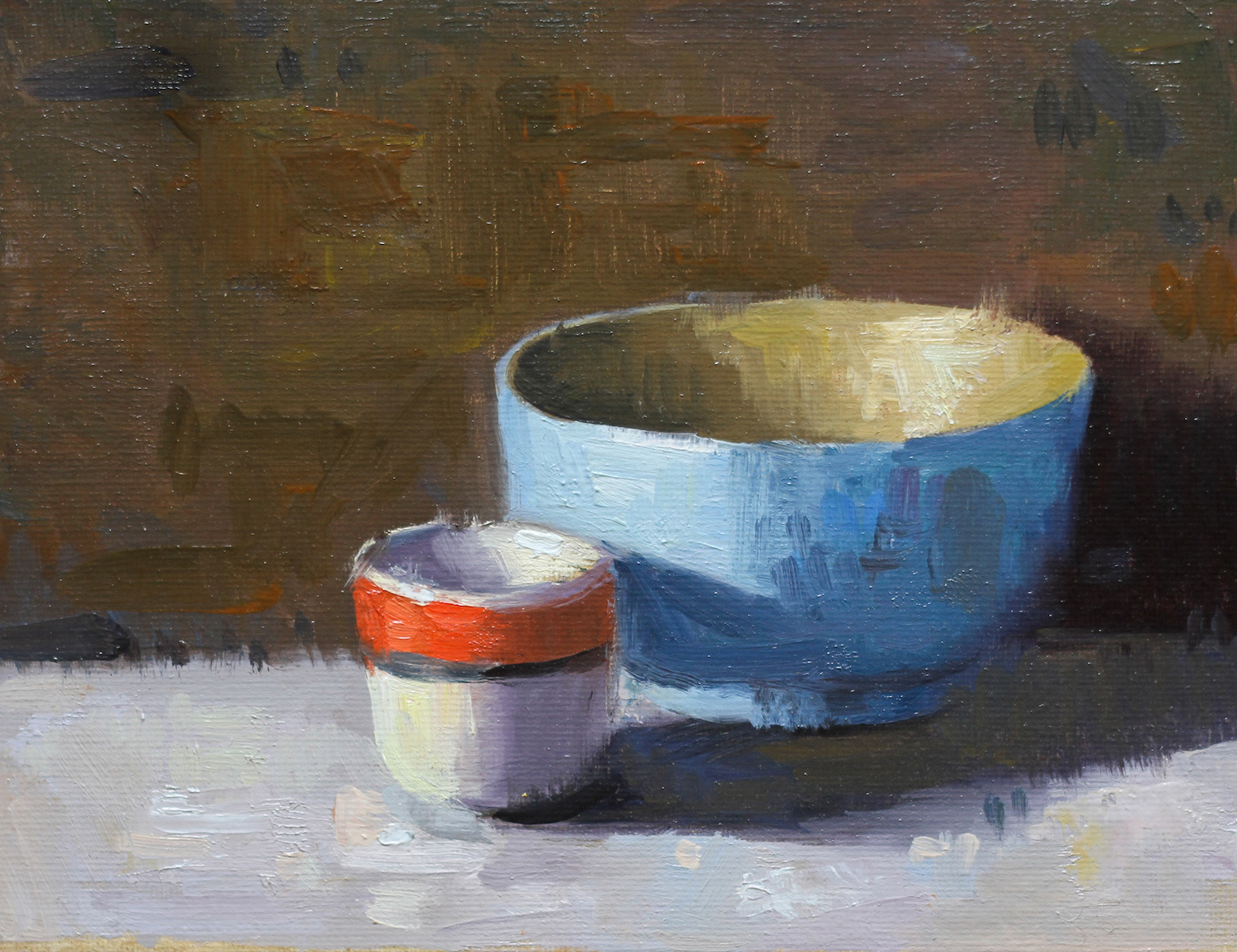 Blue Bowl And Egg Cup