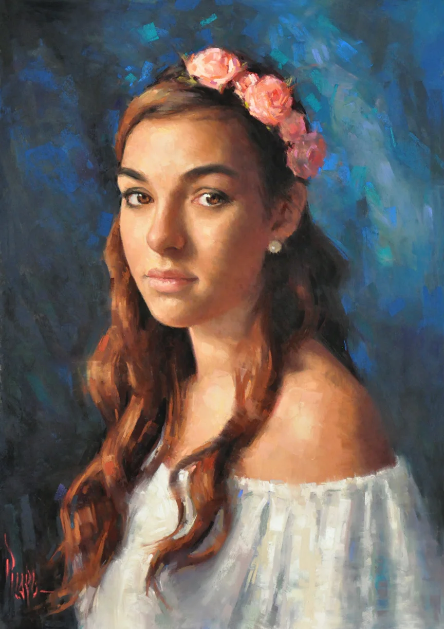 The Bride 23 x 16" pastel