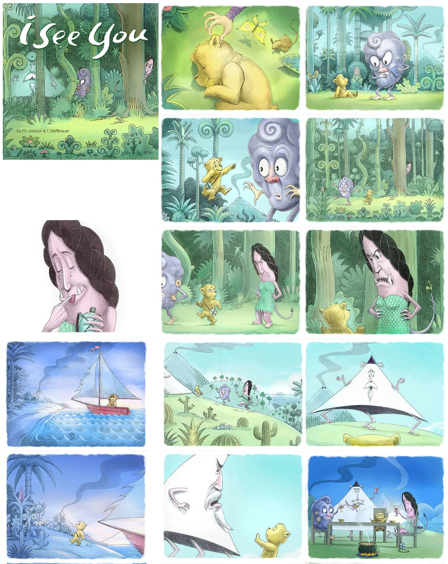 Images for a children’s book project. high-res versions available upon request.
