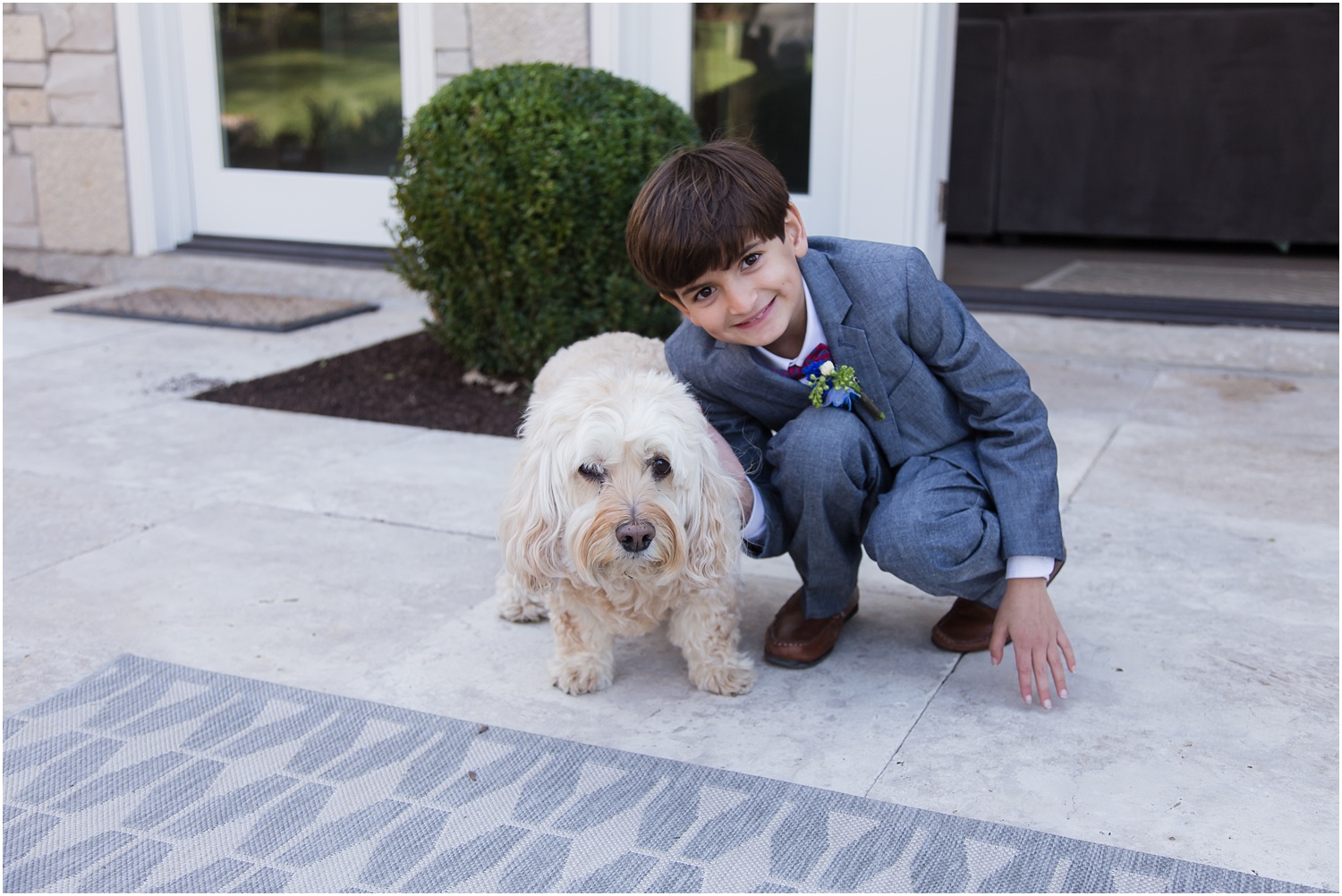 Backyard Family Photos for 1st communion