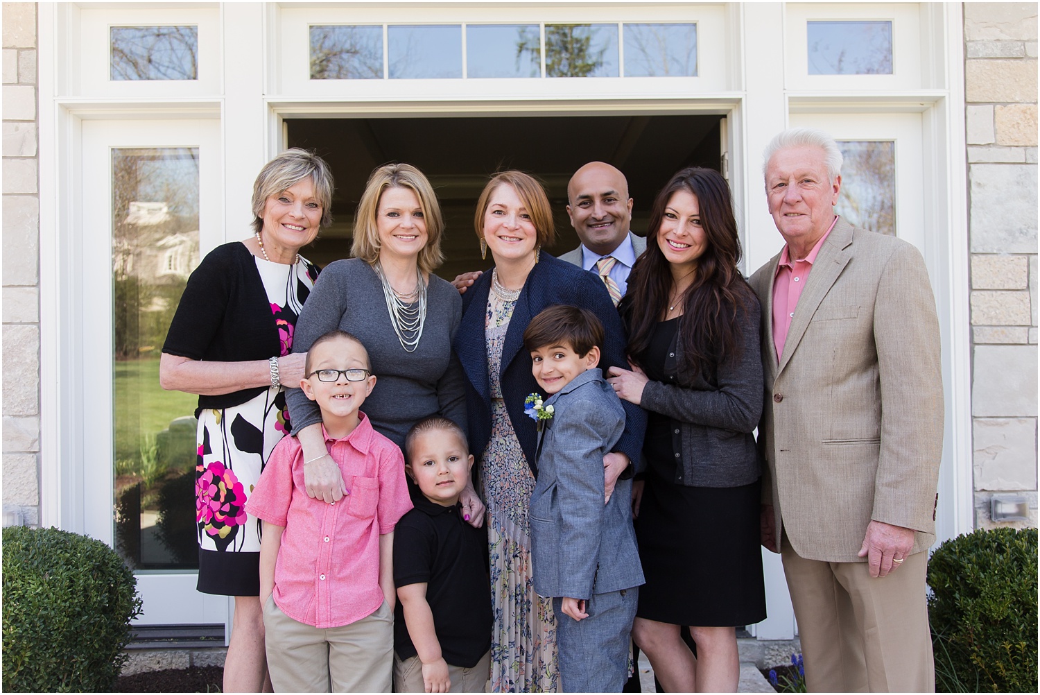 Backyard Family Photos for 1st communion