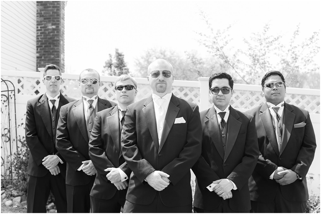 bridal party with sunglasses