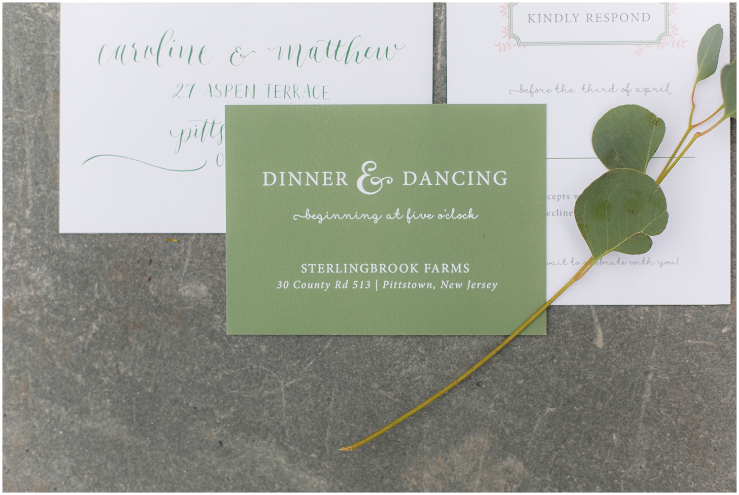 Styled Modern Invitation Suite | Peach and Mint