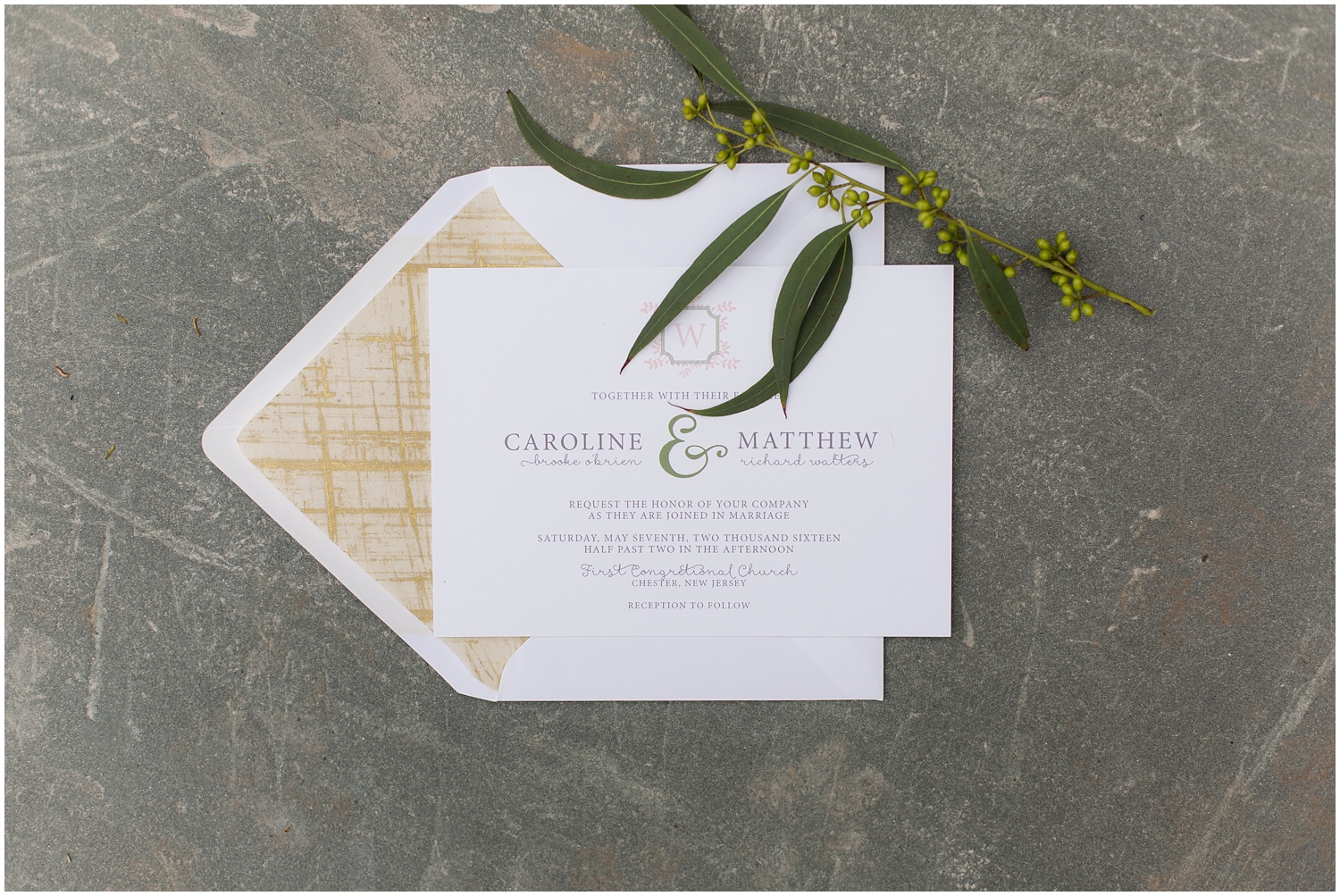 Styled Modern Invitation Suite | Peach and Mint
