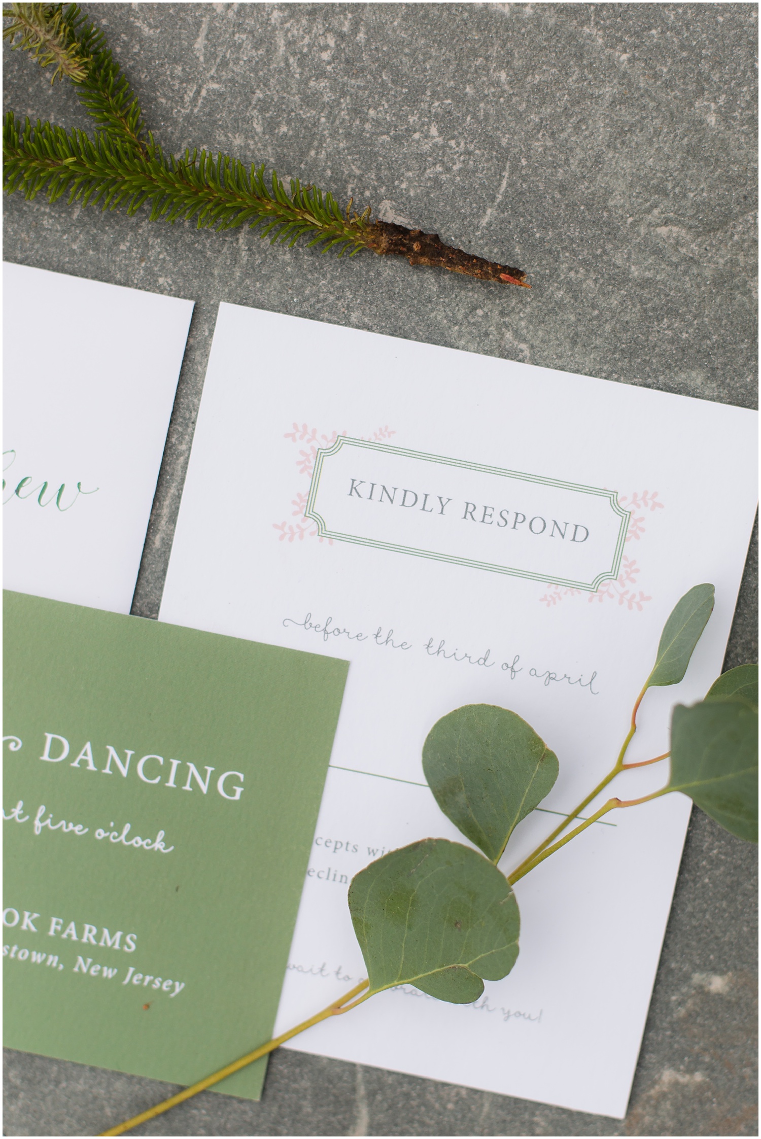Styled Modern Invitation Suite | Peach and Mint