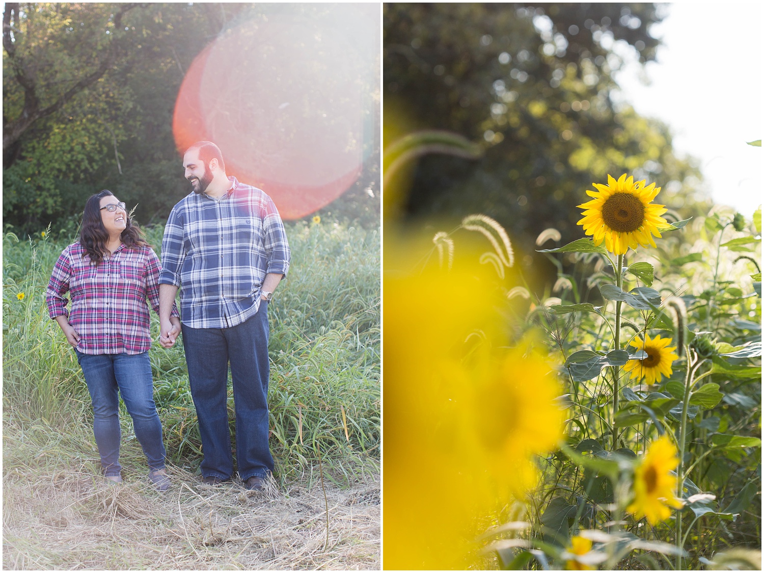 Sussex County Sunflower Maze Engagement Session North New Jersey