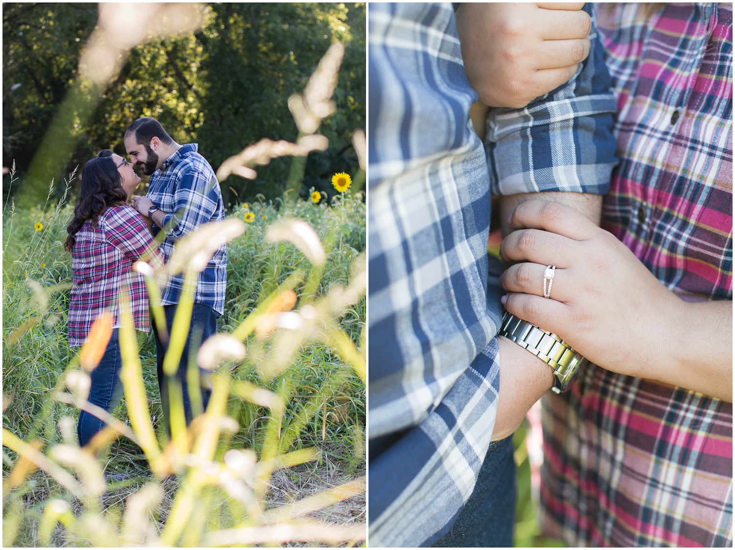 Sussex County Sunflower Maze Engagement Session North New Jersey