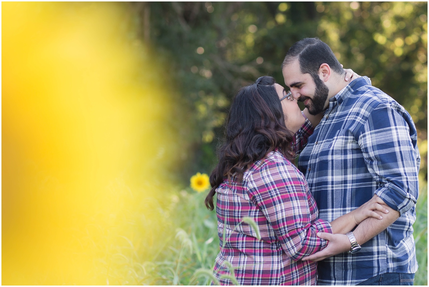 Sussex County Sunflower Maze Engagement Session North New Jersey