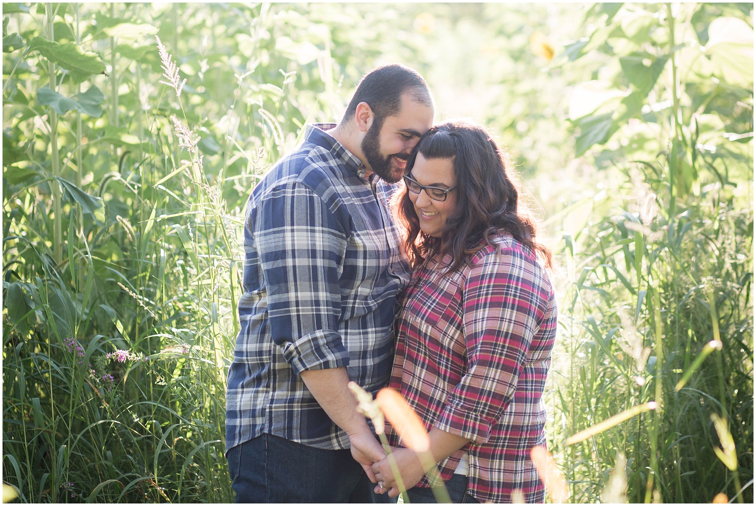 Sussex County Sunflower Maze Engagement Session North New Jersey