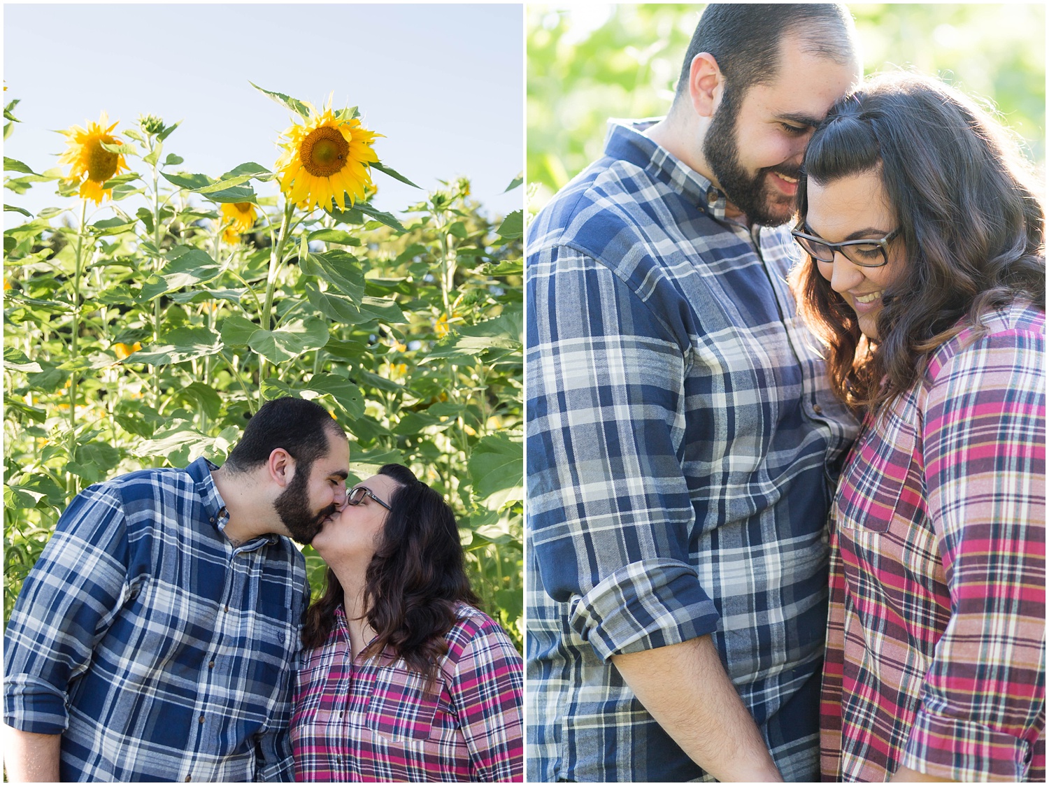 Sussex County Sunflower Maze Engagement Session North New Jersey