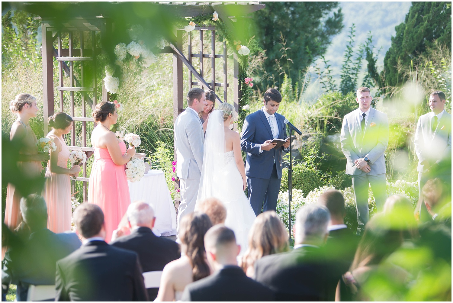 Blush and Grey Crystal Springs Golf Resort Summer Wedding