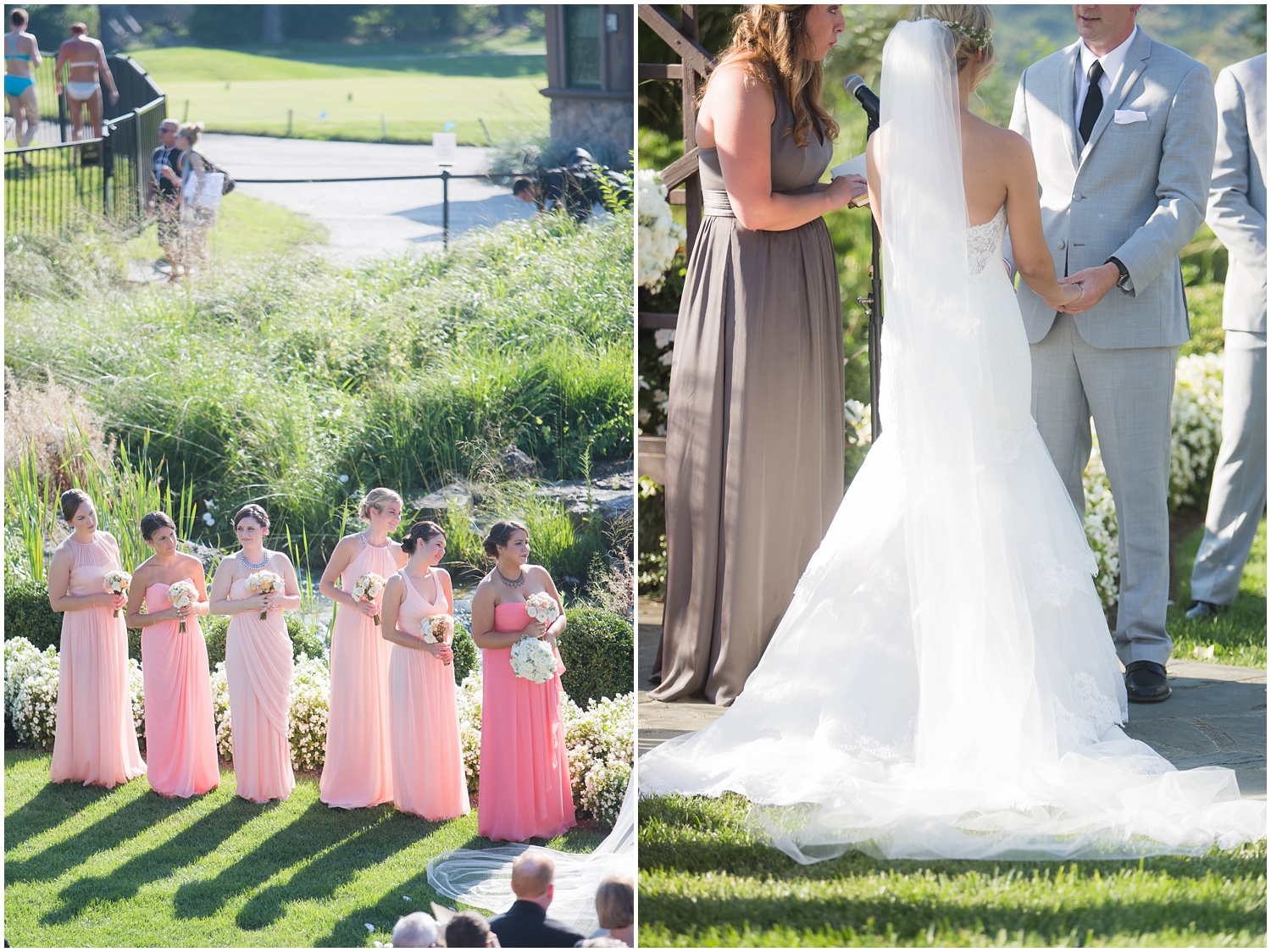 Blush and Grey Crystal Springs Golf Resort Summer Wedding