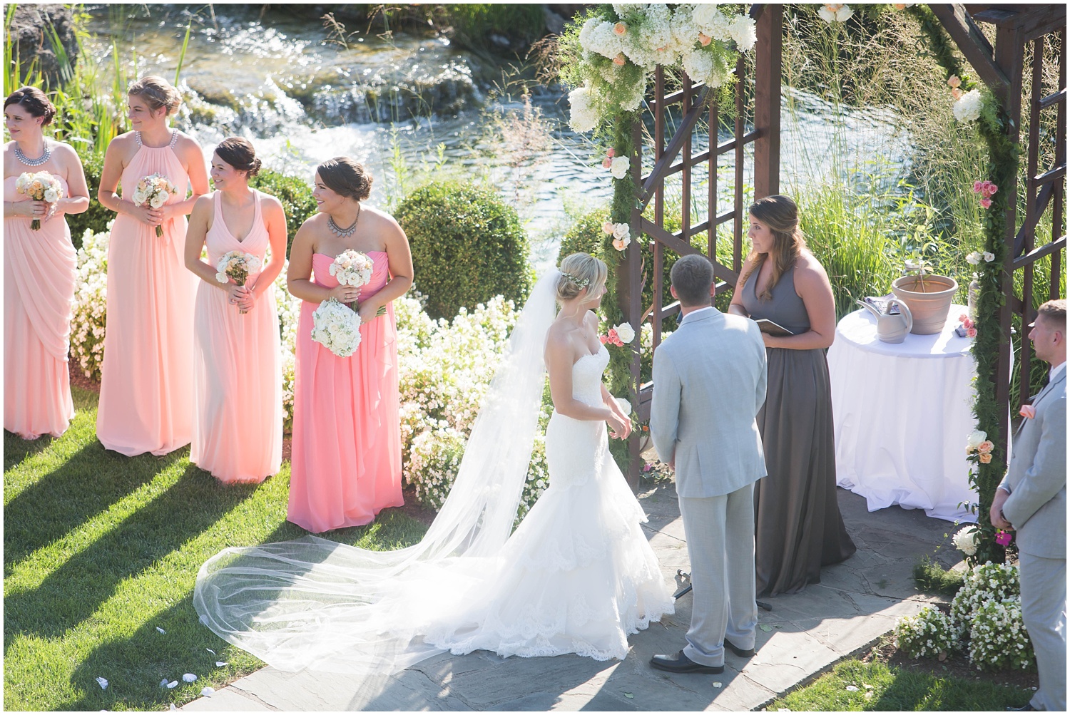 Blush and Grey Crystal Springs Golf Resort Summer Wedding