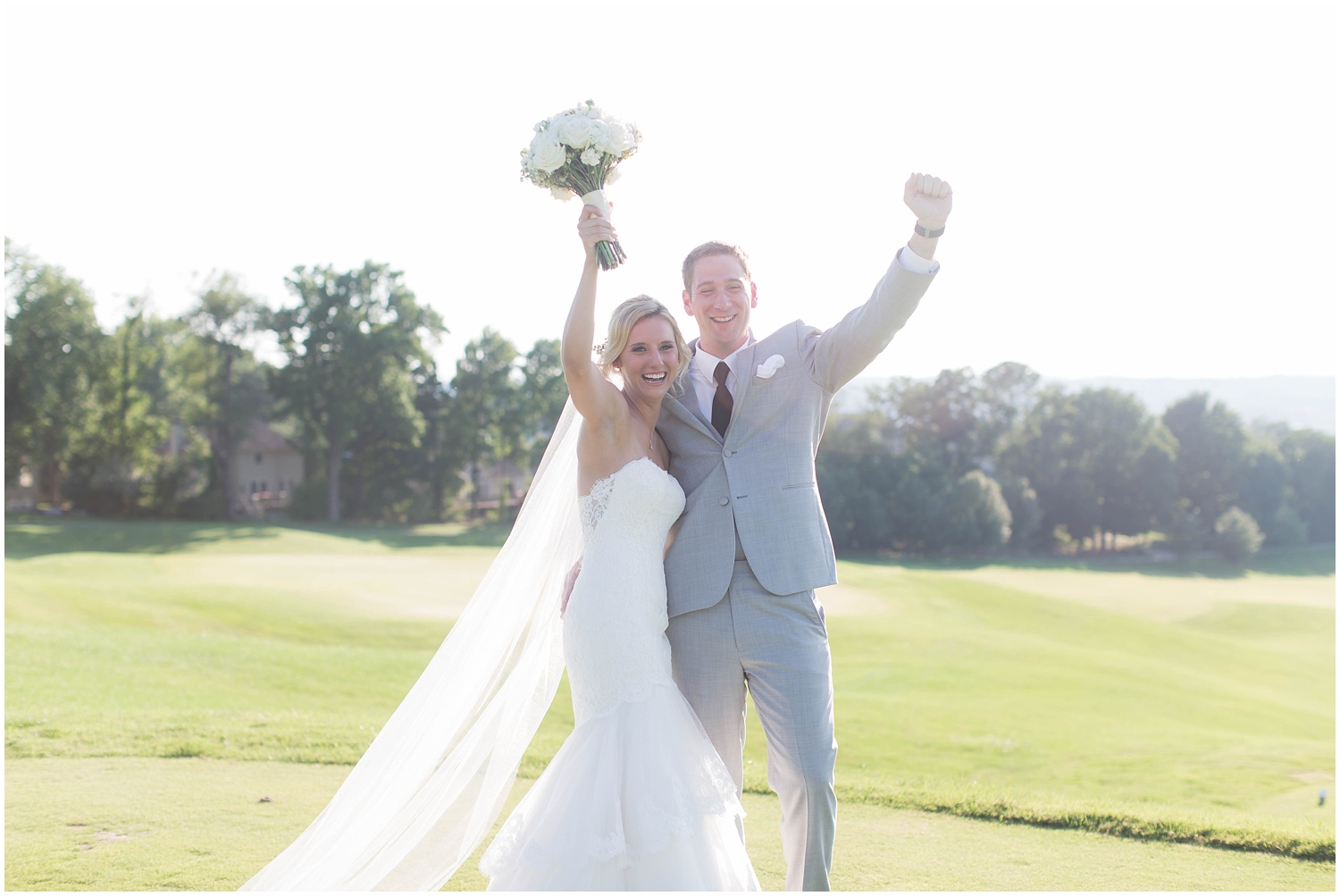 Blush and Grey Crystal Springs Golf Resort Summer Wedding