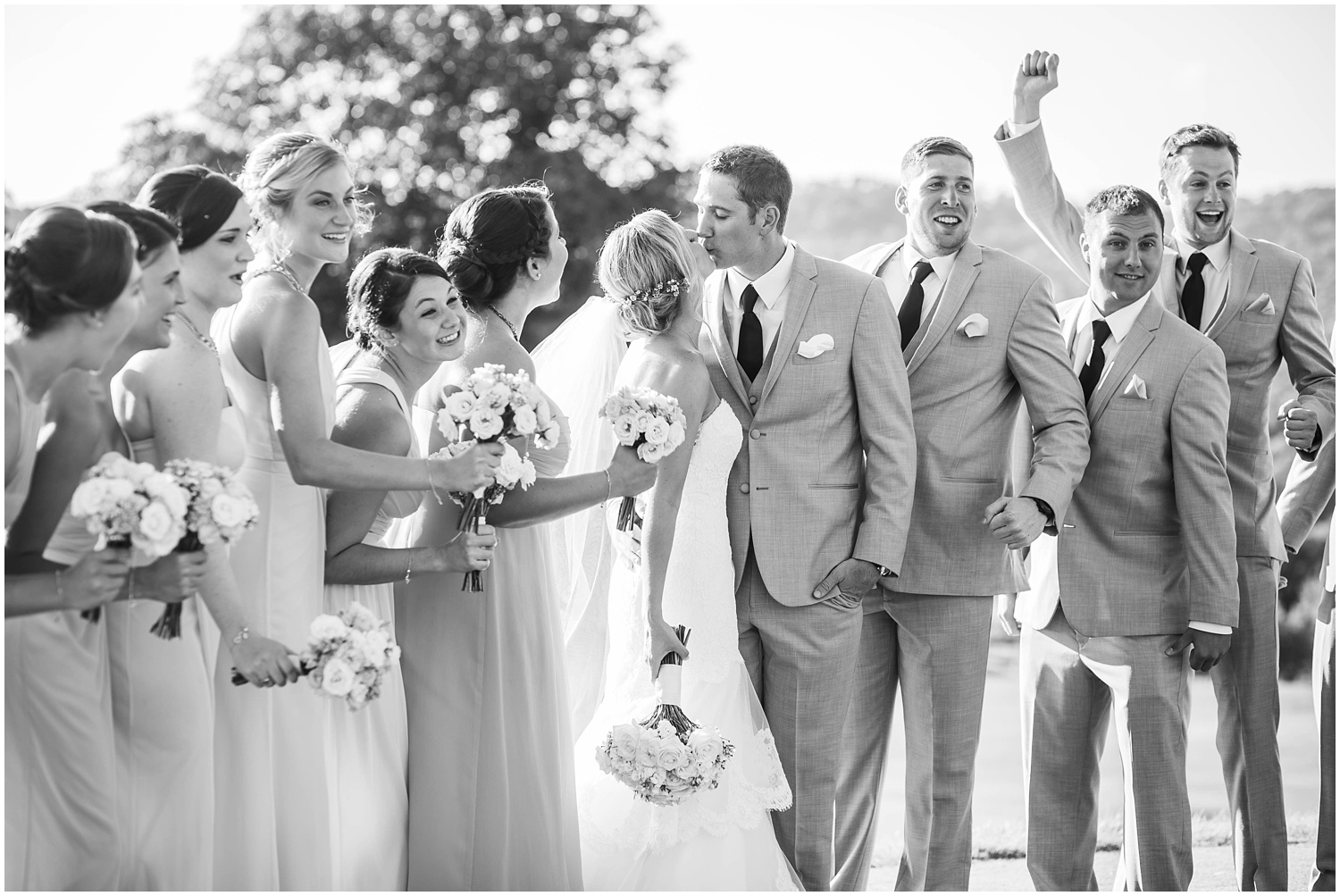 Blush and Grey Crystal Springs Golf Resort Summer Wedding