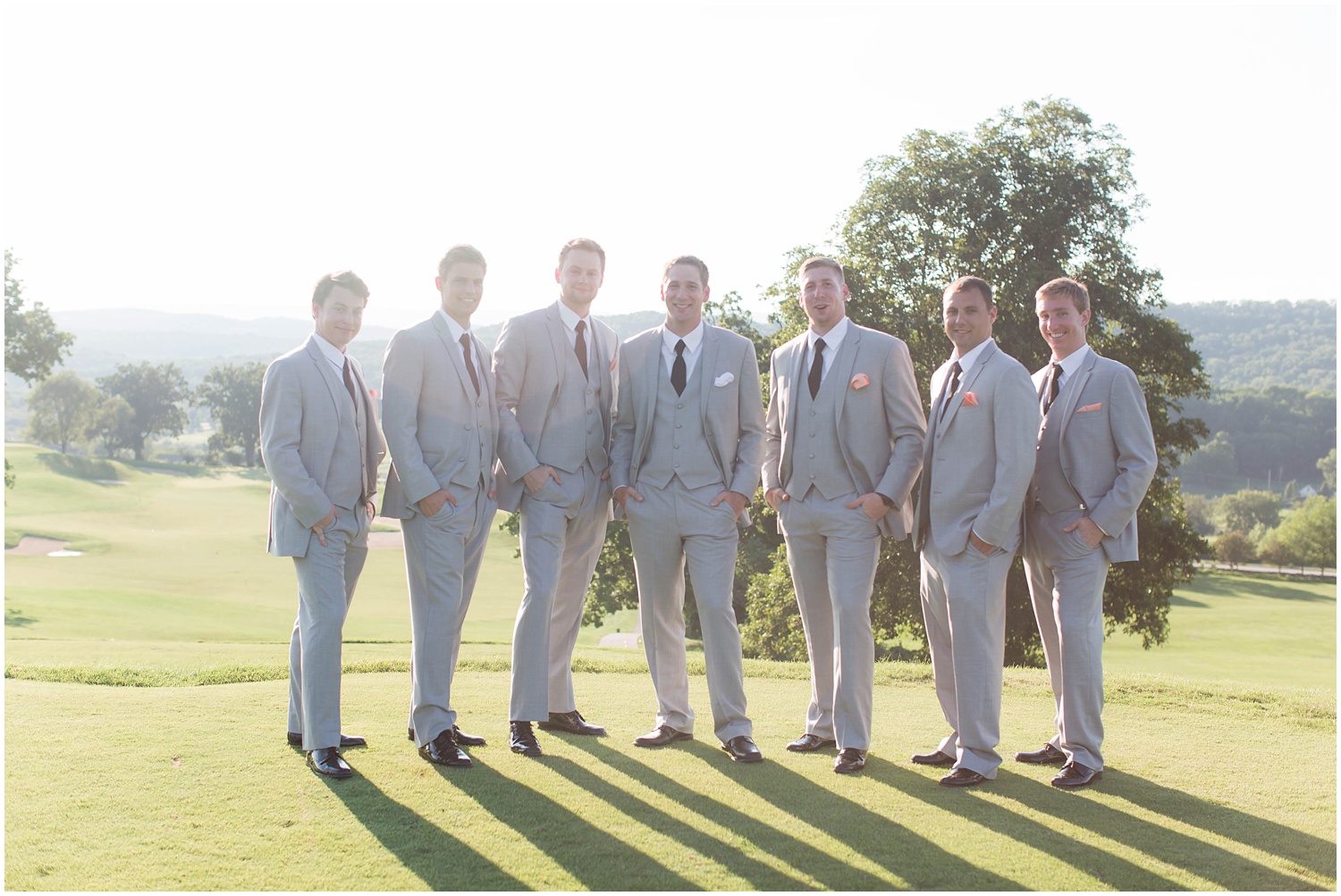 Blush and Grey Crystal Springs Golf Resort Summer Wedding