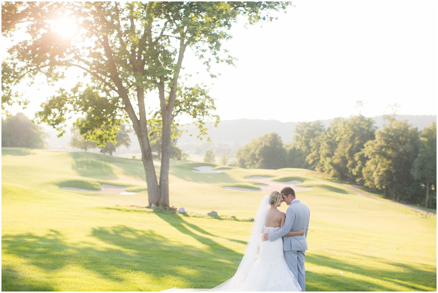 Blush and Grey Crystal Springs Golf Resort Summer Wedding