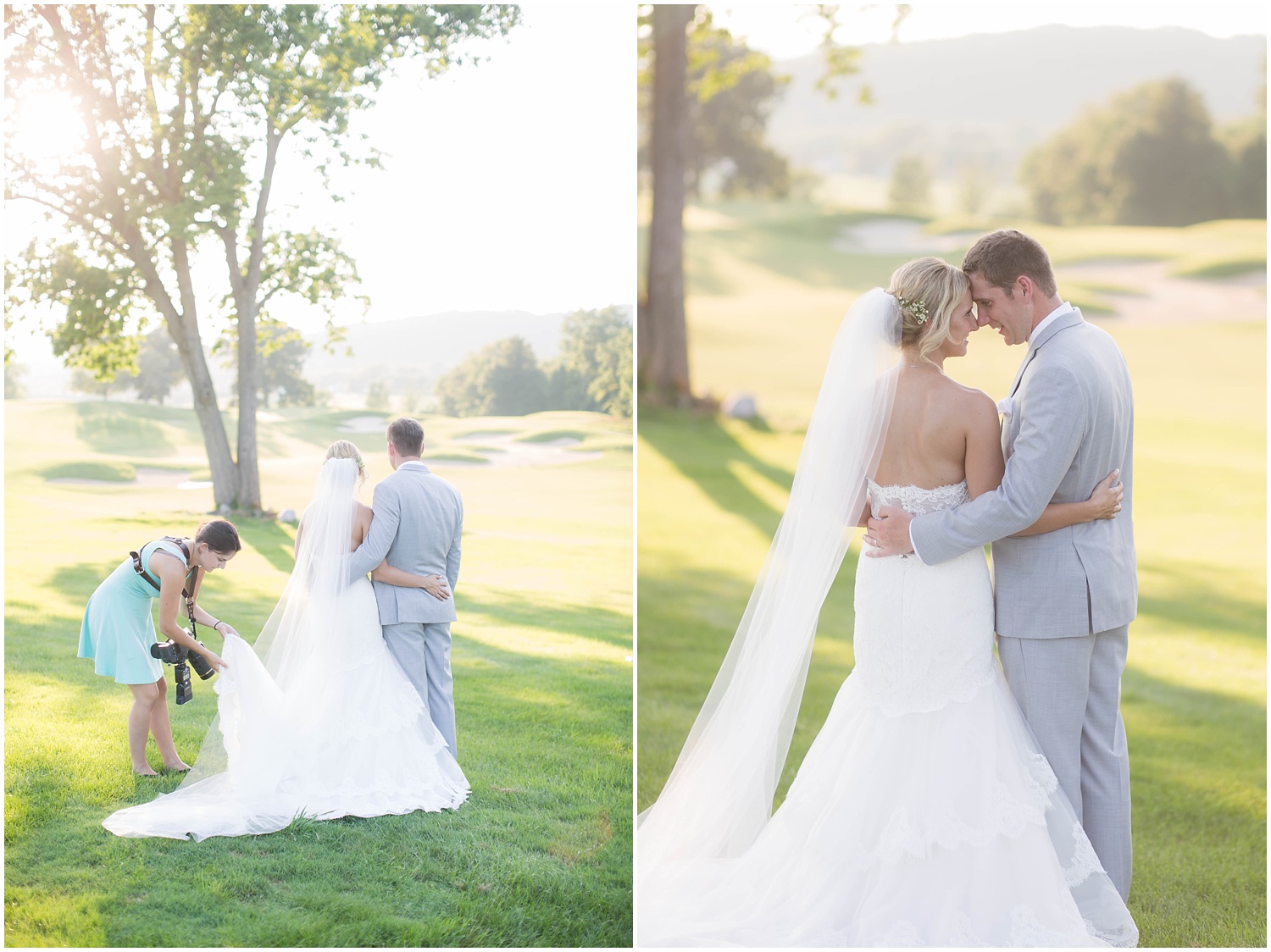 Blush and Grey Crystal Springs Golf Resort Summer Wedding