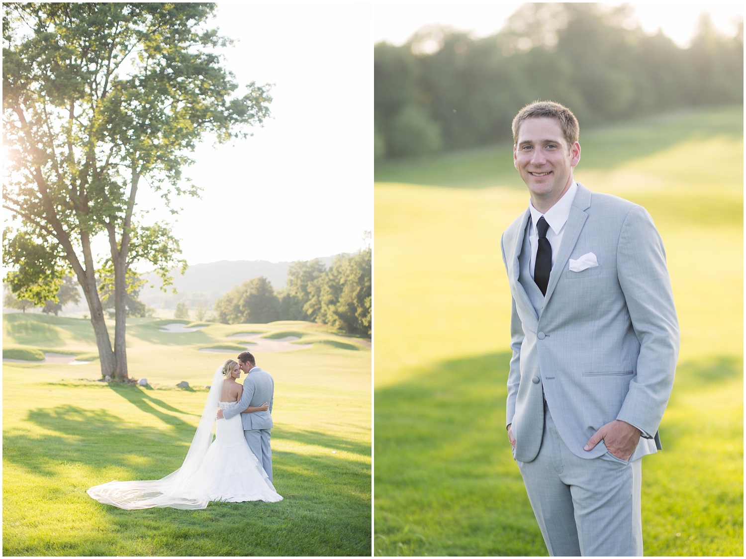 Blush and Grey Crystal Springs Golf Resort Summer Wedding