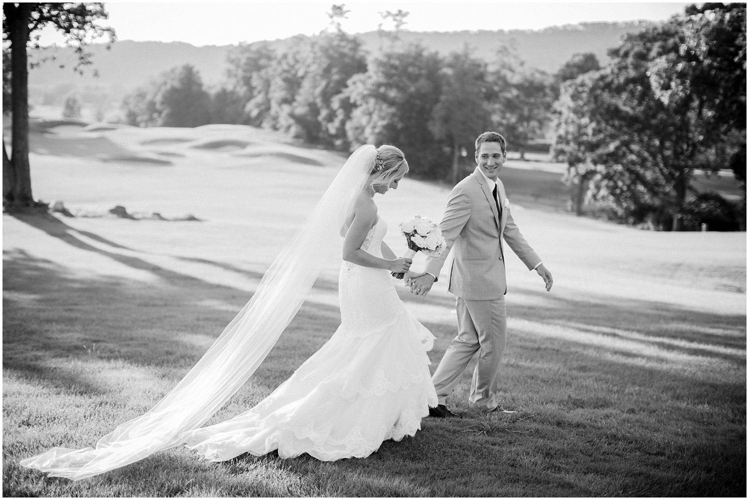 Blush and Grey Crystal Springs Golf Resort Summer Wedding