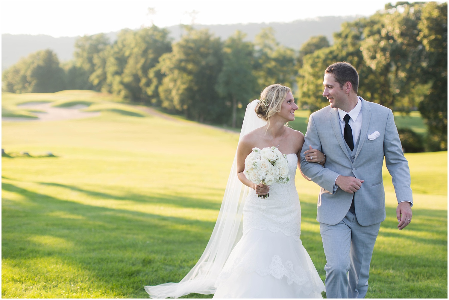 Blush and Grey Crystal Springs Golf Resort Summer Wedding