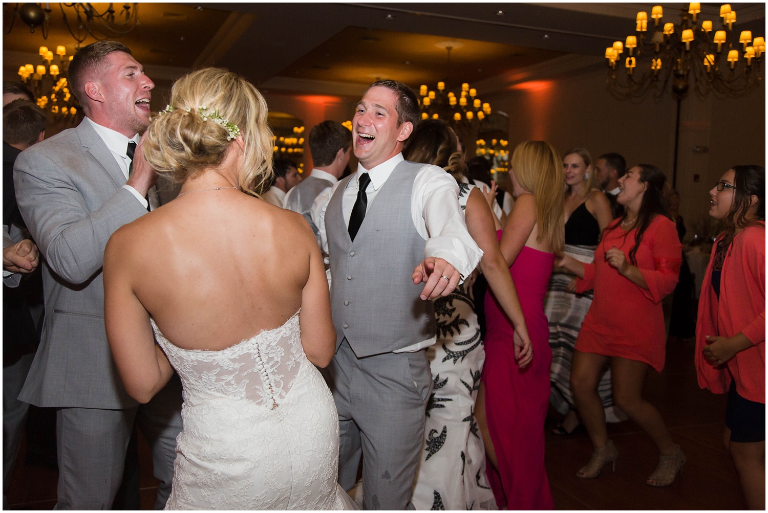 Blush and Grey Crystal Springs Golf Resort Summer Wedding