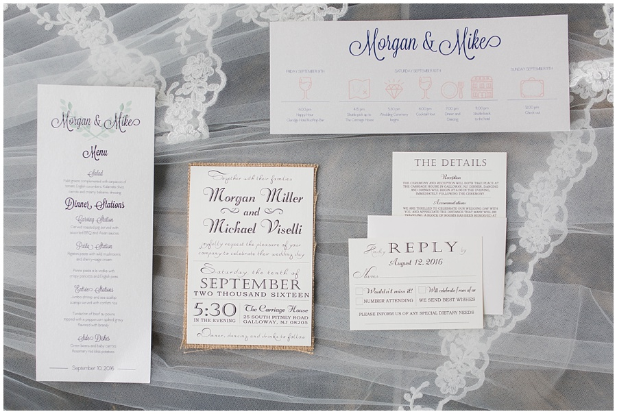 The Carriage House | Wedding | Blush and Navy | Galloway, NJ