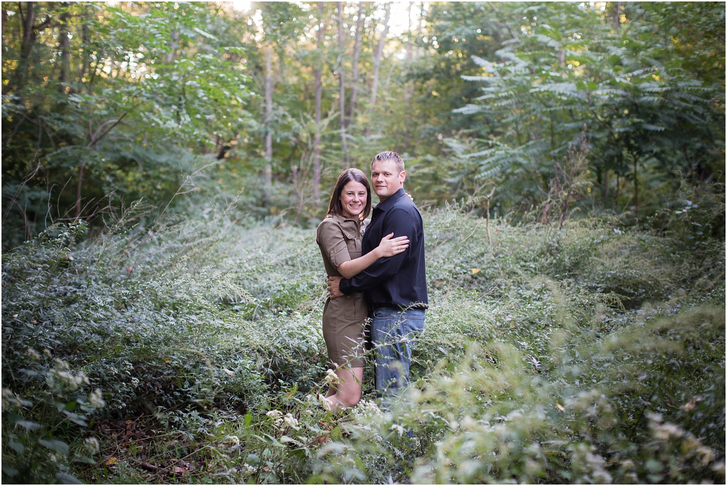 Fall engagement session in new jersey with dogs