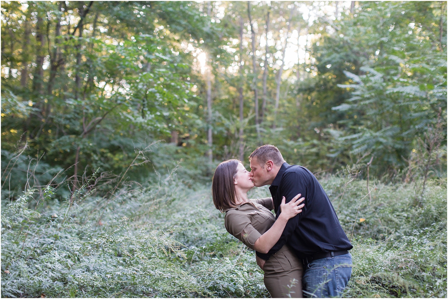 Fall engagement session in new jersey with dogs